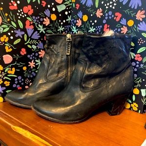Frye zipper ankle booties